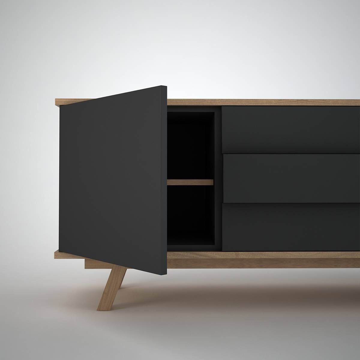 Ottawa Sideboard (2+3) Anthracite – Join Furniture For Contemporary Sideboard (View 5 of 20)