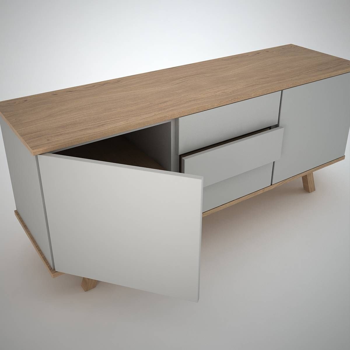 Ottawa Sideboard (2+3) Clay – Join Furniture Throughout Contemporary Oak Sideboard (View 10 of 20)