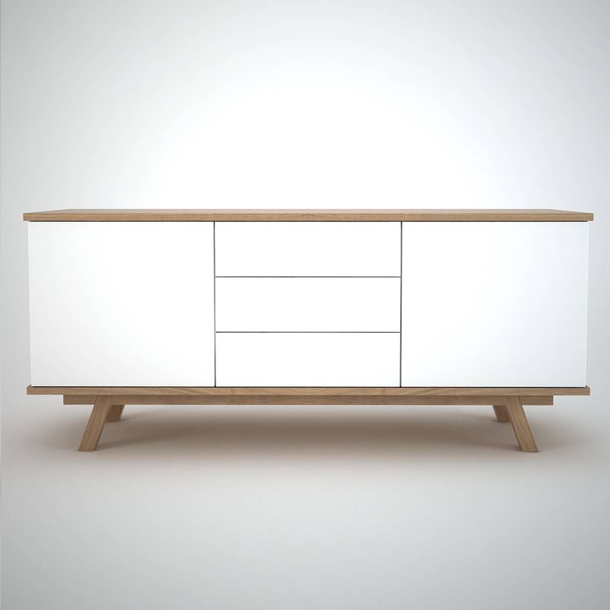Ottawa Sideboard (2+3) White – Join Furniture Pertaining To White Wooden Sideboards (View 5 of 20)