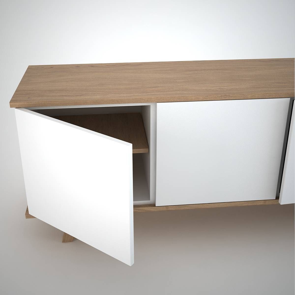 Ottawa Sideboard (3) White – Join Furniture For White Contemporary Sideboard (View 7 of 20)