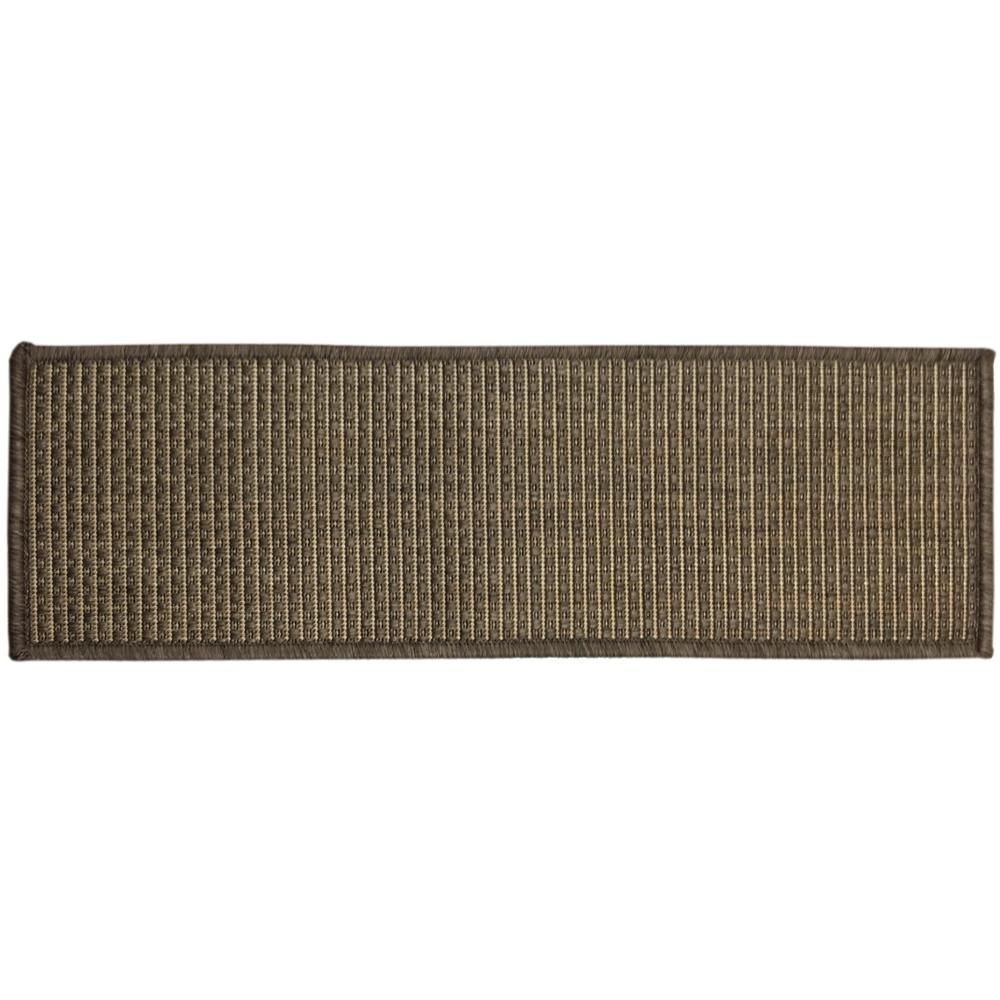 Ottomanson Jardin Collection Solid Design Dark Grey 9 In X 26 In For Indoor Outdoor Carpet Stair Treads (View 3 of 20)