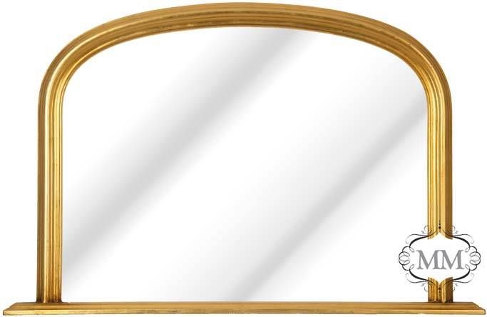 Overmantle Mirror. Ornate Cream Crested Overmantel Mirror 112 X Throughout Gold Mantle Mirrors (Photo 25 of 30)