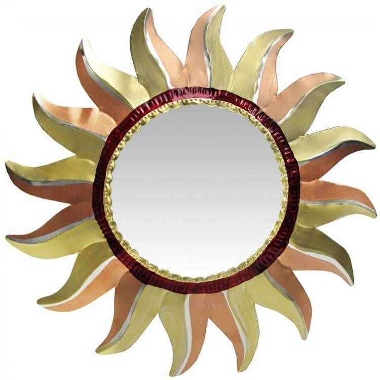 Painted Tin Mirrors Collection – Sun Mirror – Pmir270 Pertaining To Sun Mirrors (Photo 10 of 20)