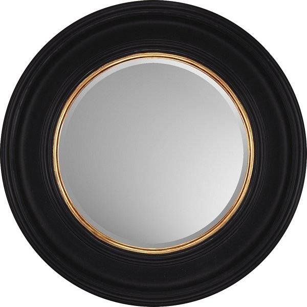Paragon Round Black With Gold Mirror | Paragon Item 8854 In Round Black Mirrors (Photo 1 of 20)
