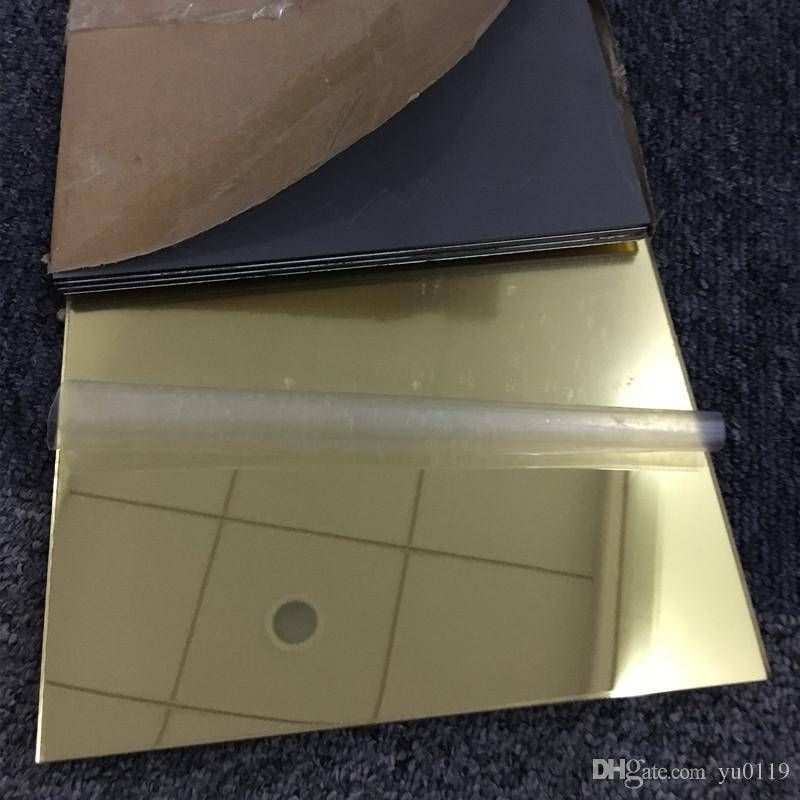 Plastic Acrylic Plexiglass Square Gold Mirrors Diameter 400x600mm For Square Gold Mirrors (Photo 15 of 20)