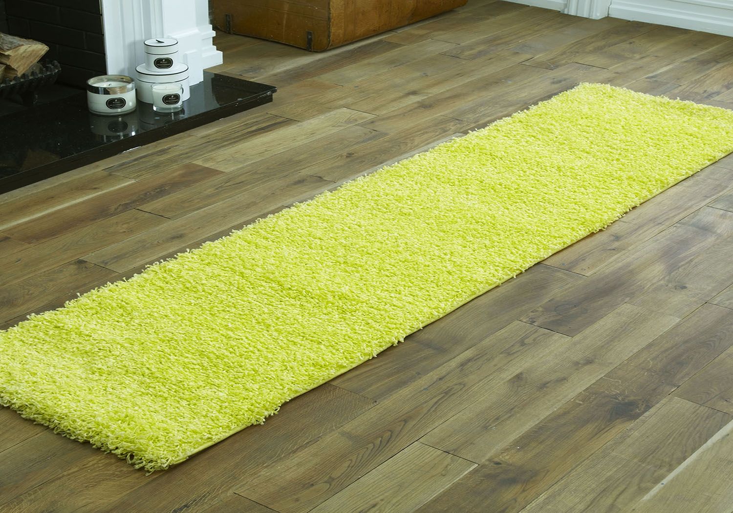 Premium Quality Shaggy Collection Hall Hallway Runner Rugs Intended For Hall Runners Green (Photo 12 of 20)
