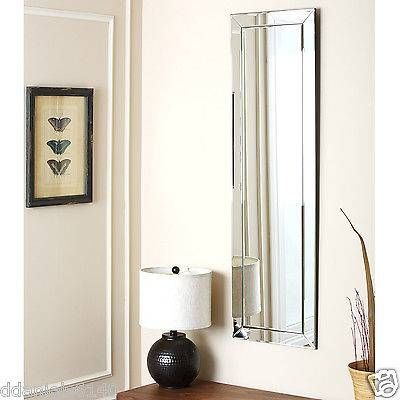 Rectangle Wall Mirror Silver Fancyall Glass Home Decor Frameless With Full Length Frameless Mirrors (Photo 3 of 20)