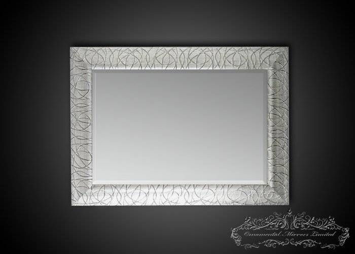 Rectangular Silver Glitter Mirrors From Ornamental Mirrors Limited Within Glitter Wall Mirrors (View 3 of 30)