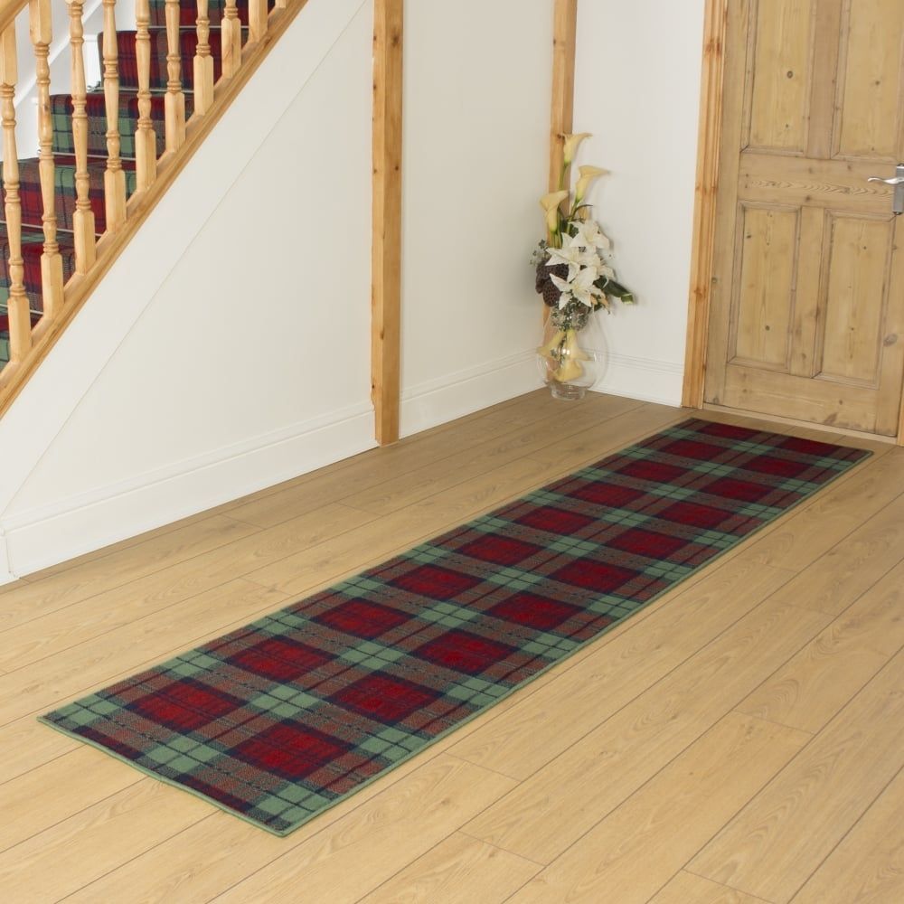 Red Green Hallway Carpet Runner Tartan With Hall Runners Green (View 10 of 20)