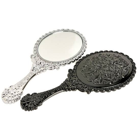 Retro Decorative Vintage Style Oval Round Beauty Vanity Make Up Throughout Oval Silver Mirrors (Photo 16 of 20)