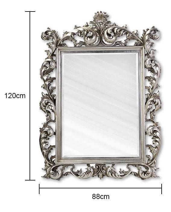 Rococo Mirror In Silver Pertaining To Roccoco Mirrors (Photo 4 of 15)