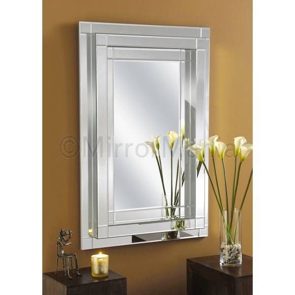 Roman Handmade Modern Bevelled Wall Mirror Intended For Modern Bevelled Mirrors (Photo 8 of 30)