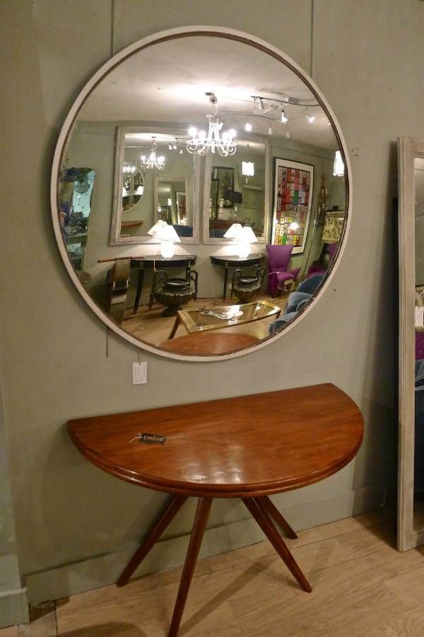 Round Industrial Convex Mirror Mid 20th C In From Circus Antiques With Regard To Large Convex Mirrors (Photo 3 of 20)