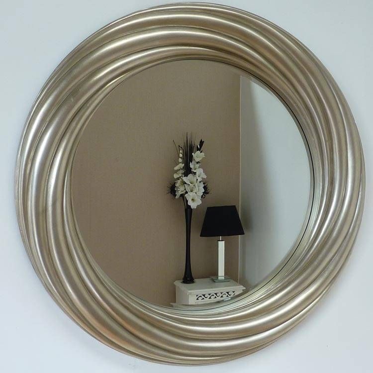 Round Twist Champagne Mirror 110cm | Exclusive Mirrors Intended For Champagne Wall Mirrors (View 17 of 20)