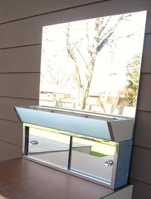 Satin Glide Metal Bathroom Vanity – Vintage Beauty Spotted Live In Pertaining To Retro Bathroom Mirrors (View 7 of 20)