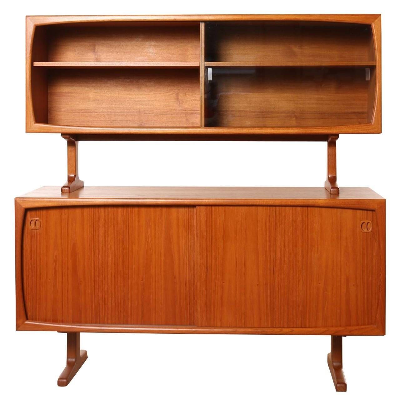 Scandinavian Design Teak Credenza With Hutch, Denmark At 1stdibs Within Sideboard With Hutch (Photo 15 of 20)