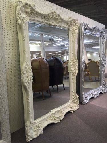 Shabby Chic Chalk Paint Ornate French Baroque Rococo Salon Floor With Regard To Baroque Floor Mirrors (Photo 8 of 20)