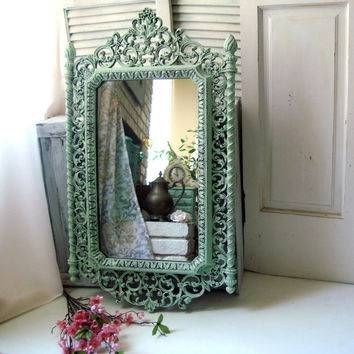 Shop Green Shabby Chic Mirrors On Wanelo For Chic Mirrors (View 16 of 30)