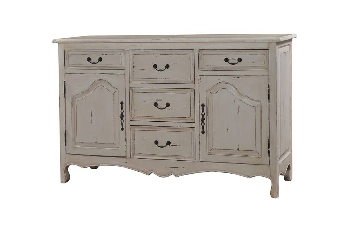 Sideboards. Amazing Farmhouse Buffet Sideboard: Farmhouse Buffet With White Distressed Sideboard (Photo 20 of 20)