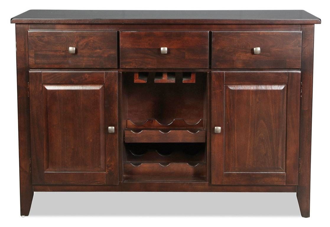 Sideboards: Amusing Solid Wood Buffet Cherry Wood Sideboards Regarding Oak Sideboard With Wine Rack (Photo 14 of 20)
