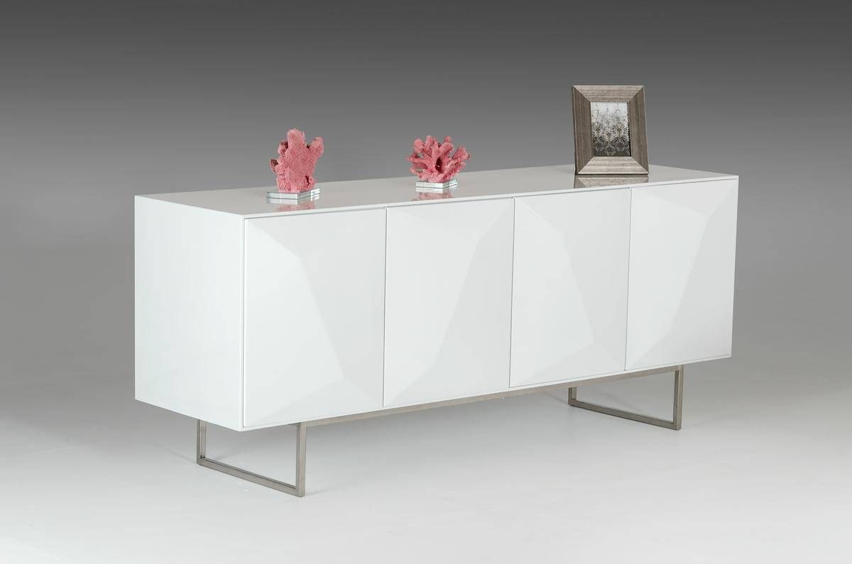 Sideboards. Interesting Modern White Buffet: Modern White Buffet Throughout Contemporary White Sideboard (Photo 15 of 20)