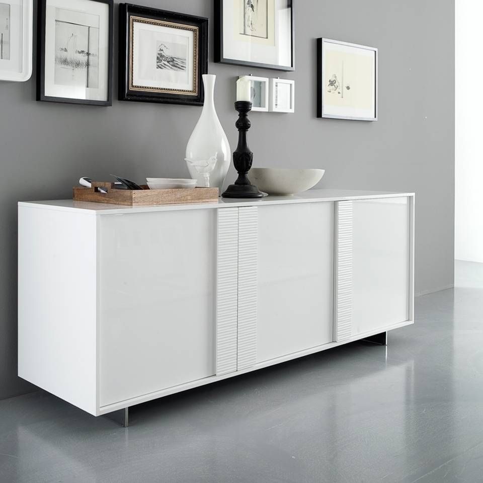Sideboards. Interesting Modern White Buffet: Modern White Buffet With White Modern Sideboard (Photo 10 of 20)