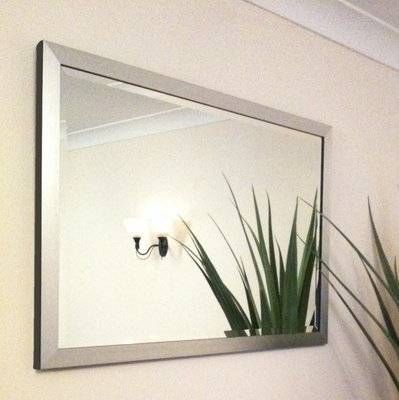 Silver Framed 30x20 Bevelled Mirror Throughout Silver Bevelled Mirrors (Photo 7 of 20)