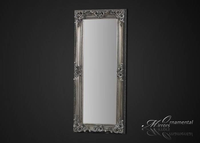 Silver Framed Full Length Mirror For Silver Long Mirrors (Photo 9 of 30)