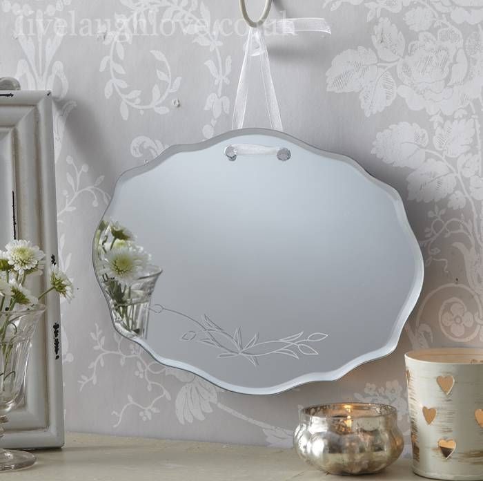 Silver Gilded Or White Shabby Chic Bathroom Hall Wall Small Mirror Inside Chic Mirrors (View 13 of 30)