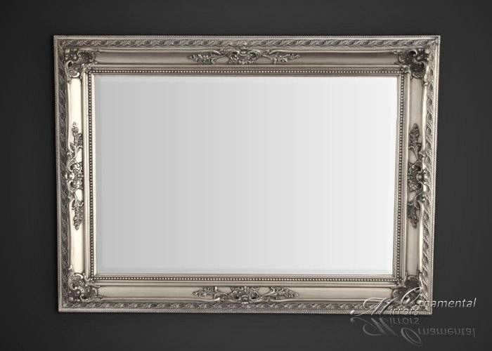 Silver Ornate Framed Mirror For Silver Ornate Framed Mirrors (Photo 15 of 20)