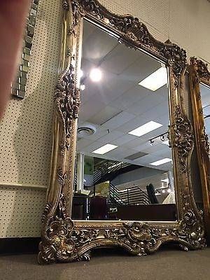 Silver Ornate Gothic Baroque Rococo Salon Boutique Designer Floor In Gothic Wall Mirrors (View 14 of 20)