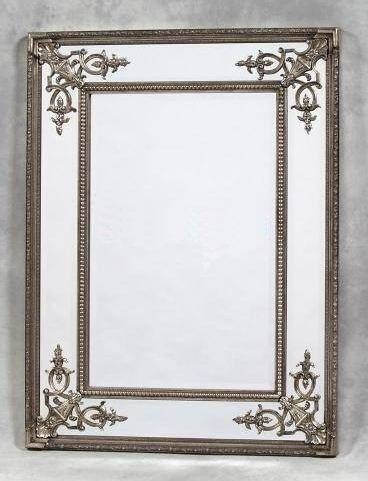 Silver Rectangle French Style Wall Mirror – £ (View 2 of 30)
