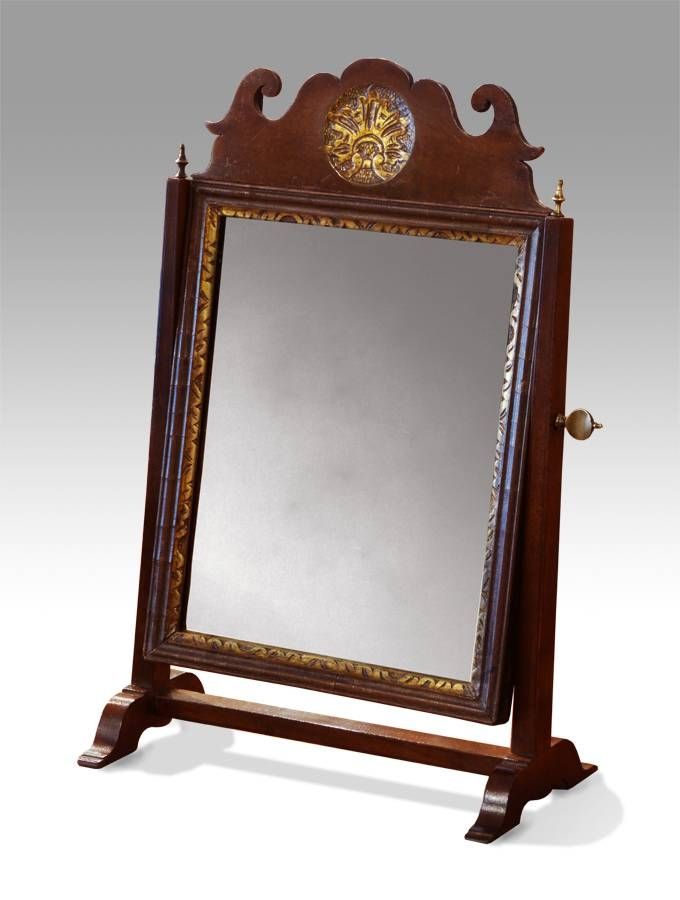 Small Antique Swing Mirror, Georgian Swing Mirror, Small Dressing With Regard To Antique Small Mirrors (View 6 of 20)