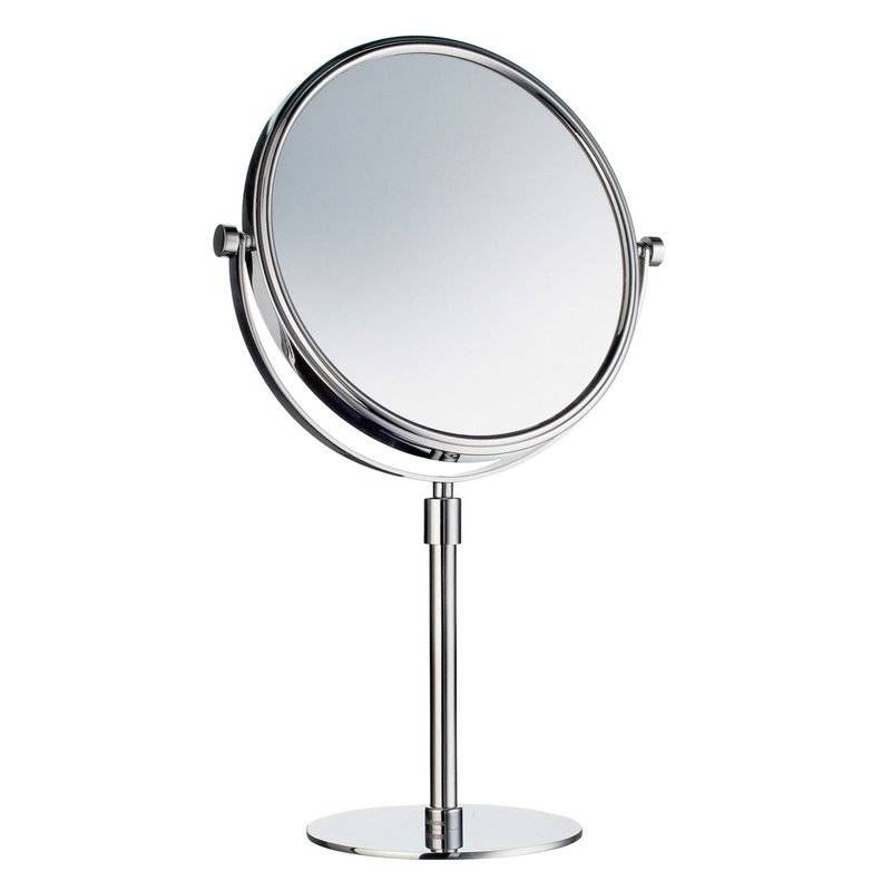 Smedbo Outline Freestanding Shaving / Makeup Mirror & Reviews In Black Free Standing Mirrors (Photo 18 of 30)
