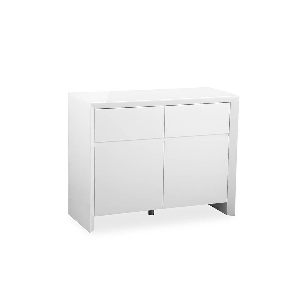 Soho White High Gloss Sideboard 100cm – Gloss Furniture Regarding Cheap White High Gloss Sideboard (Photo 6 of 20)