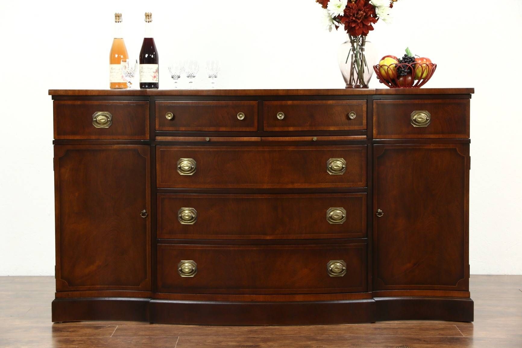 Sold – Traditional Mahogany Sideboard, Server Or Buffet, Signed With Regard To Traditional Sideboard (Photo 12 of 20)