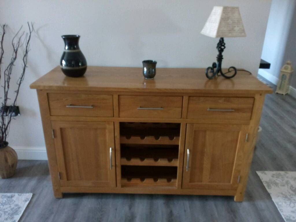 Solid Oak Sideboard And Wine Rack | In Norwich, Norfolk | Gumtree Inside Oak Sideboard With Wine Rack (View 18 of 20)