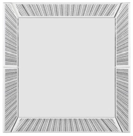 Square Fanned Glitter All Glass Large Wall Mirror | Products For Glitter Frame Mirrors (Photo 18 of 20)