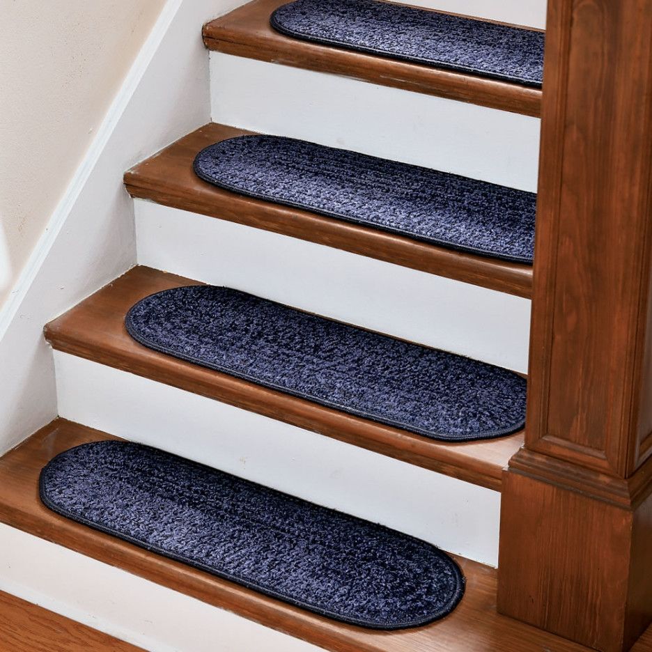 Stair Home Interior Design With Dark Brown Wooden Tread Covers And Pertaining To Wooden Stair Grips (Photo 16 of 20)