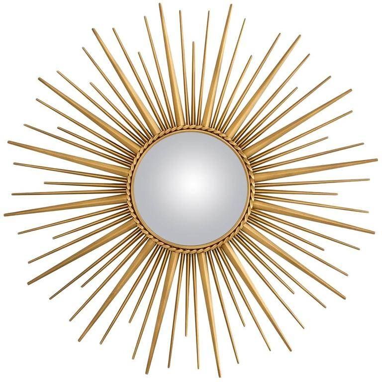 Sun Mirror In Antique Gold Finish And Convex Mirror For Sale At For Sun Mirrors (Photo 3 of 20)
