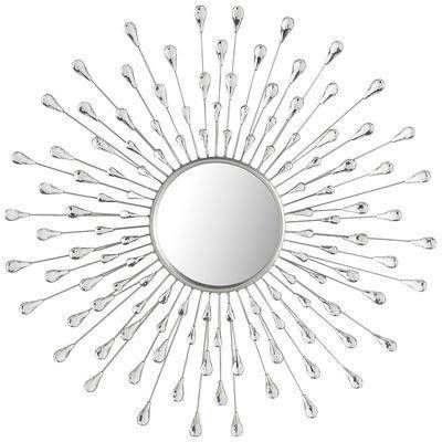 Sunburst Silver Mirror With Mirrors With Crystals (View 13 of 30)