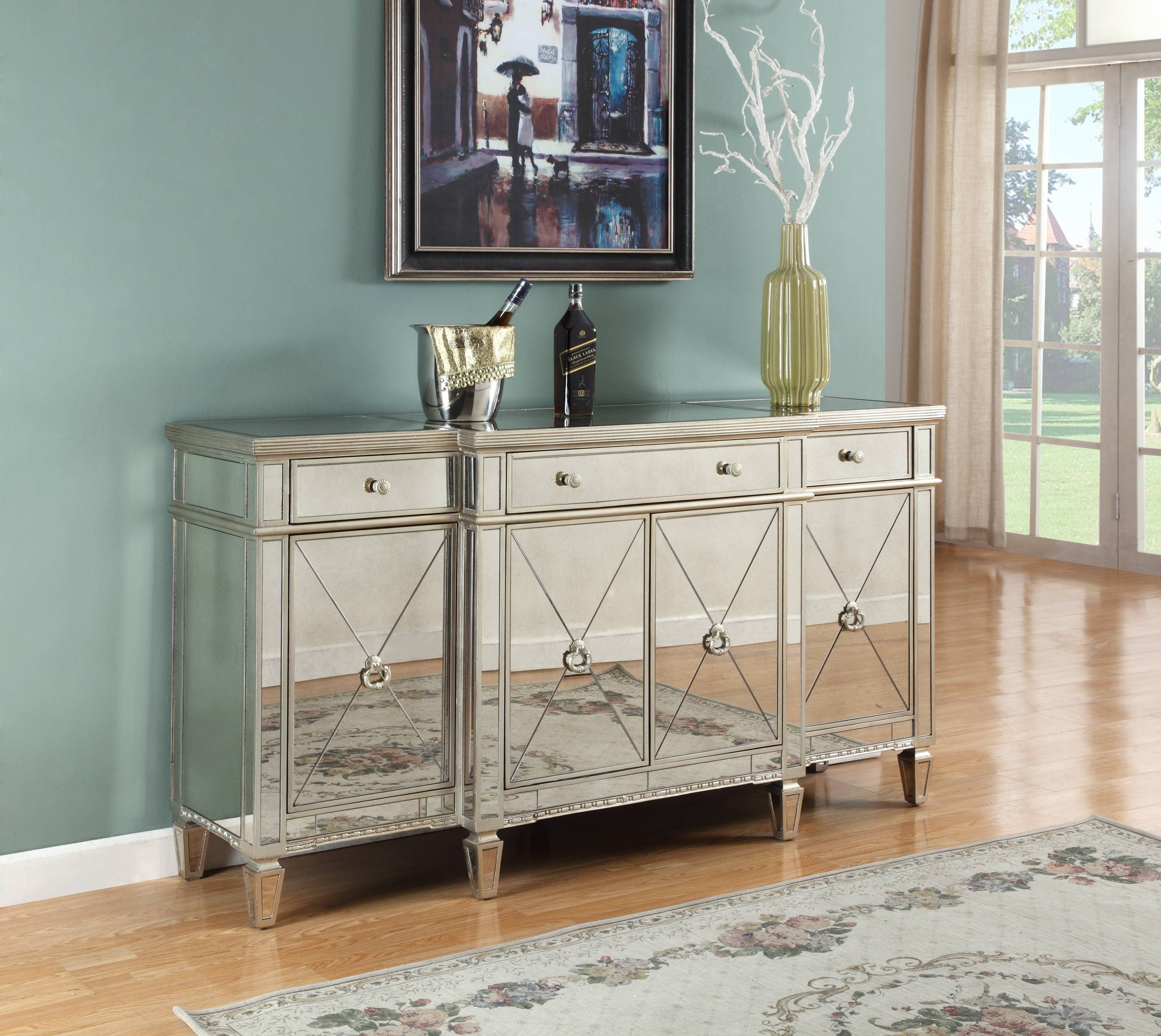 T1830 I Furniture Import & Export Inc. Inside Mirrored Sideboard (Photo 19 of 20)