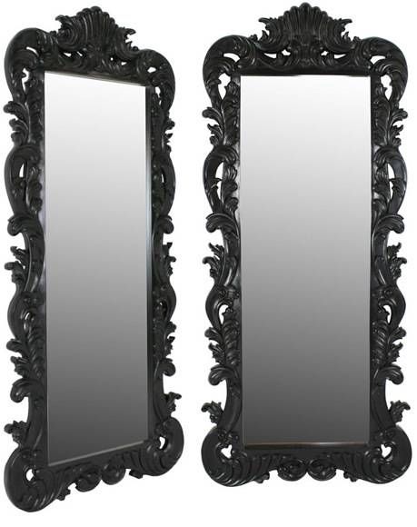 Tall Black Mirror Images – Reverse Search For Black Rococo Mirrors (Photo 8 of 30)