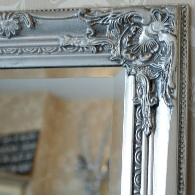 Tall Silver Mirror – Melody Maison® Regarding Silver Ornate Framed Mirrors (Photo 13 of 20)