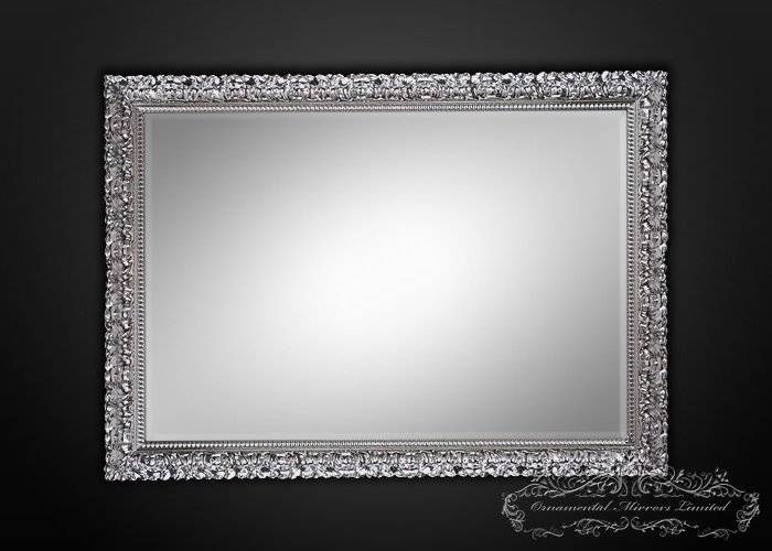 Temptation Rectangular Silver Wall Mirrors From Ornamental Mirrors In Rectangular Silver Mirrors (Photo 9 of 30)
