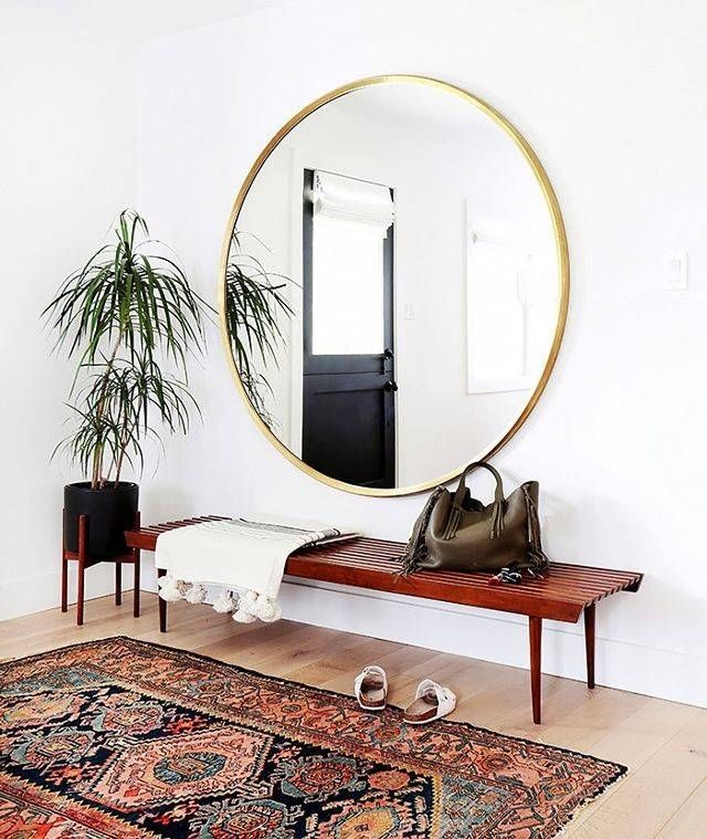 This Chic Item Can Make Any Room Look Bigger | Mydomaine Regarding Huge Round Mirrors (View 7 of 30)
