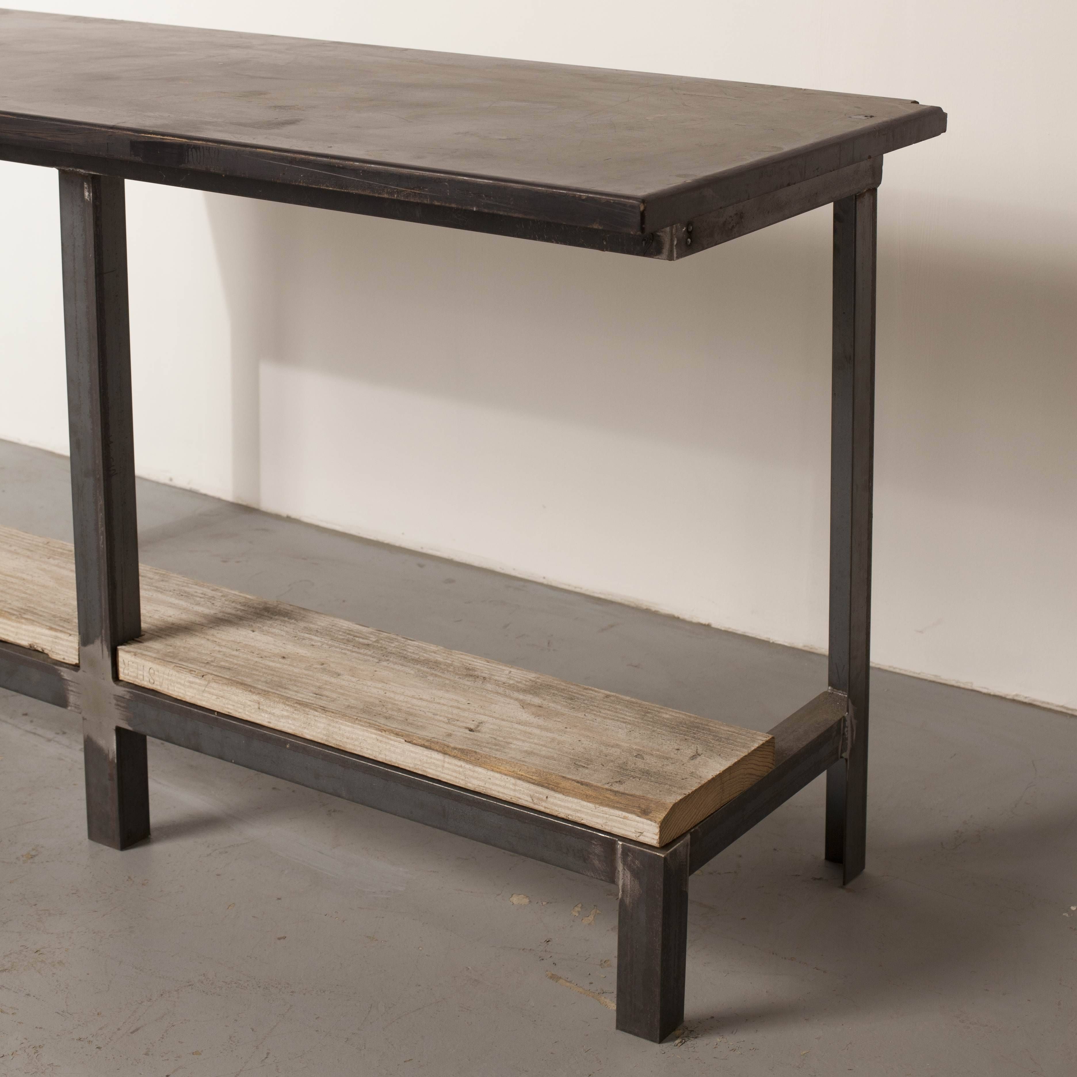 Twenty Gauge Wood And Metal Buffet Table – Salvage Furniture Pertaining To Metal Sideboards Furniture (View 20 of 20)