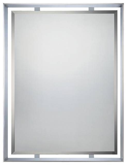 Uptown Mirrors In Polished Chrome – Contemporary – Wall Mirrors For Chrome Wall Mirrors (Photo 5 of 20)