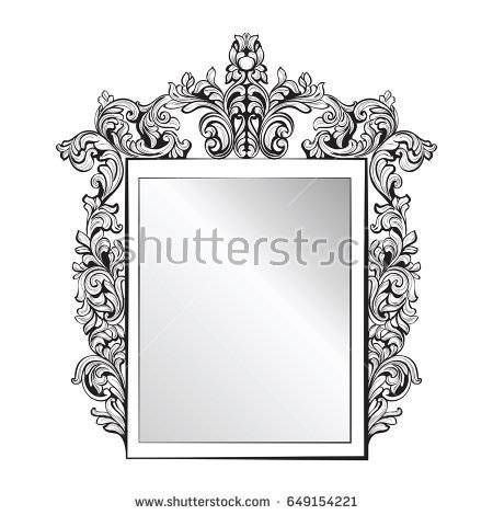 Vector Decorative Frame Victorian Style Elegant Stock Vector Regarding Black Victorian Style Mirrors (Photo 18 of 30)