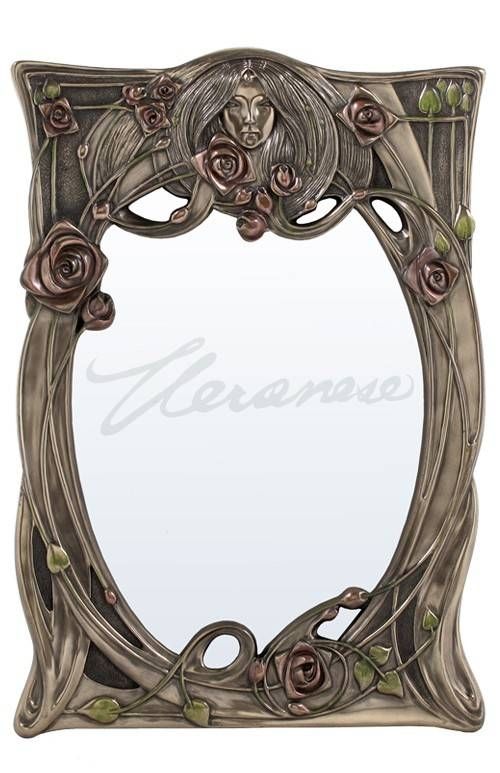 Veronese Art Nouveau Rose And Lady Mirror | Classic Hostess Within Art Nouveau Mirrors (View 7 of 20)